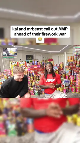kai and mrbeast call out AMP ahead of their firework war 😭 #kaicenat #mrbeast #fyp #viral 