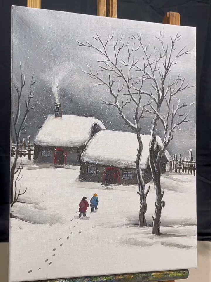 How to draw beautiful scenery with acrylic #scenery #beautiful#acrylicnails #acrylicpainting #illustrationart #scenery #naturephotography📷 #naturelovere #drawings