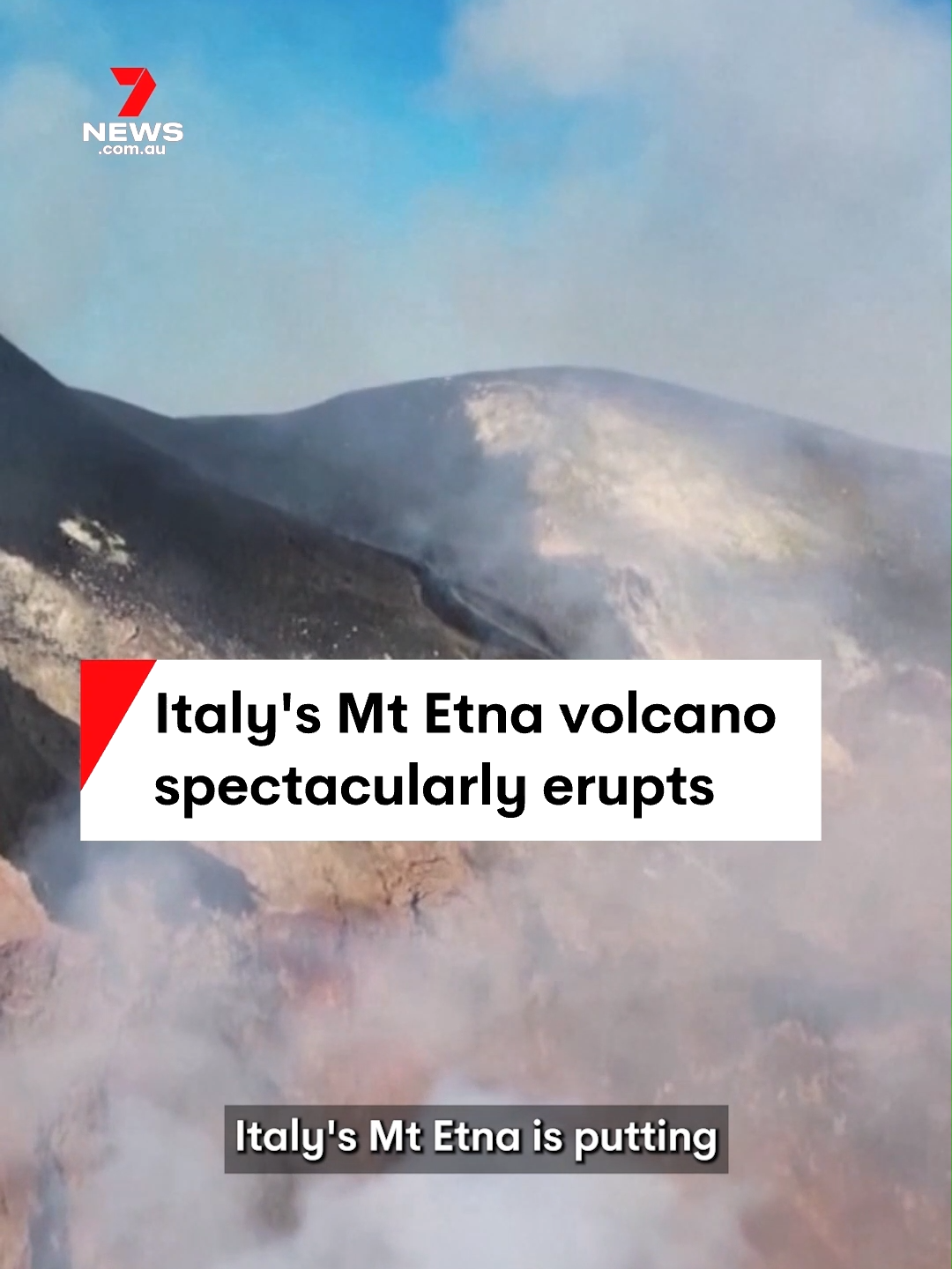 Four years since it put on its last show, Italy's Mt Etna has erupted above Sicily. #etna #mtetna #mountetna #volcano #sicily #italy #7NEWS