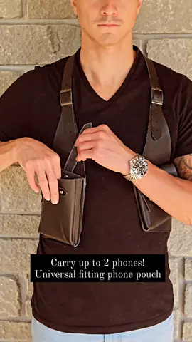 Our new leather phone and wallet holster is the perfect fit. It's universal fitting when wearing the holster due to the adjustable straps and the phone pouch is a one size, fits all. It can even carry up to two phones in the same pouch!  Available in black, brown and tan. On sale this week.  . . . #newtrend #newaccessories #carryall #pockets #phoneholster #trendsetter #shopping 