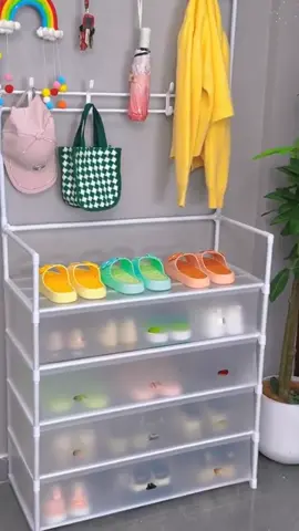 Placing this five-layer dustproof shoe and hat rack at the entrance is so practical. The size has been enlarged and heightened to store more shoes and hang more clothes and bags! #ShoeAndHatRack #PracticalAndSpaceSaving #StorageOrganization #SturdyAndDurable #RecommendedProduct#foryou 