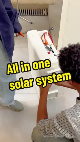 Installing an all in one energy storage system #renewableenergy #offgrid #energystorage #lithiumionbatteries #greenenergy #homeuse #solarpower 