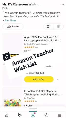 Click the IG button in bio to access my teacher wish list. And know, anything you get, my students and I greatly appreciate it.  #amazonfinds #amazonwishlist #supporteacher #teacherwishlist #teachersoftiktok #teachertok 
