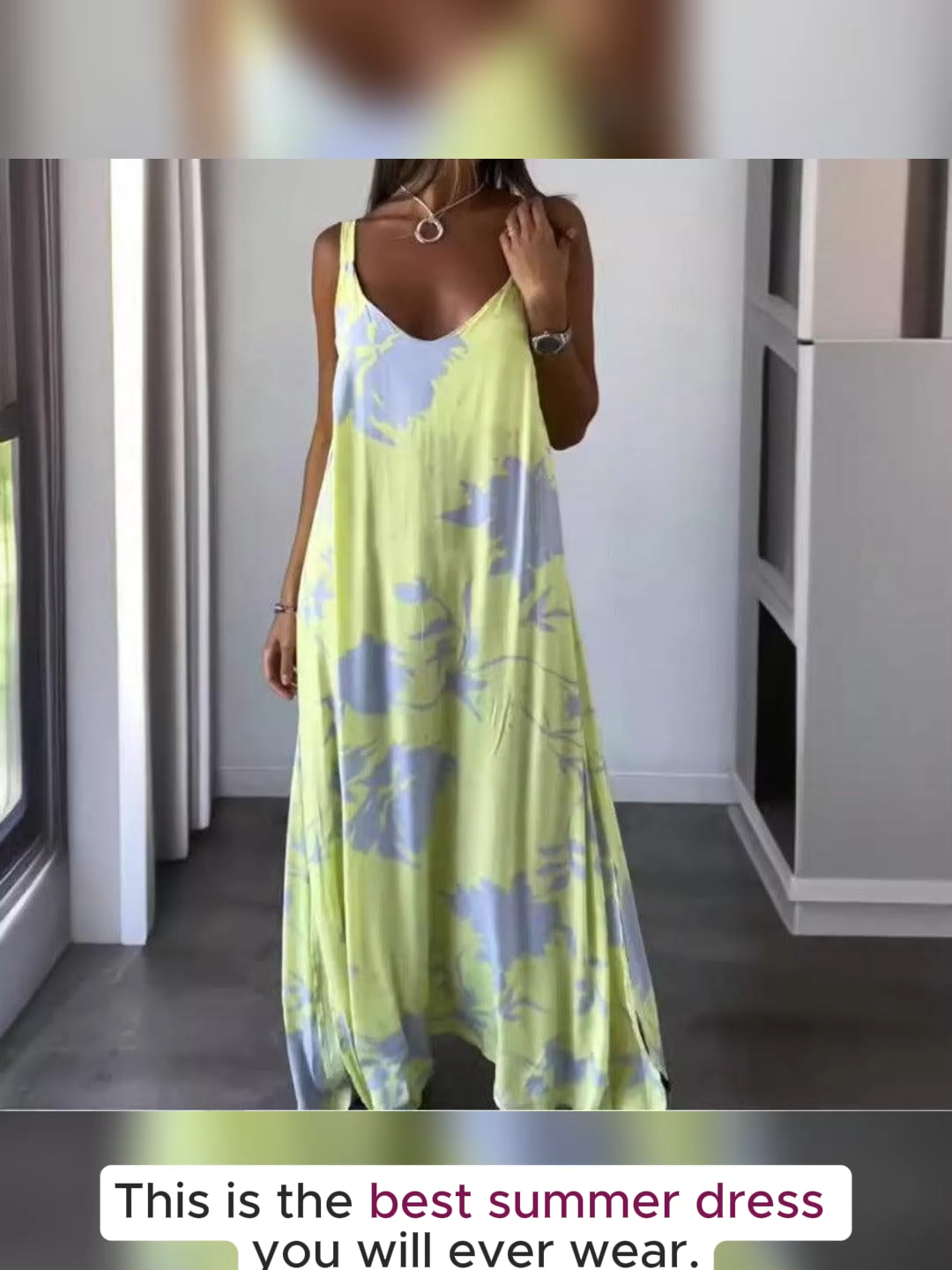 Elegant Summer Printed Sling Backless V-neck Dress Casual Sleeveless fan @glooosystore @alisha_clips #uk #new #2024 #tiktok #trending #trend #travel #holiday #Summer #fashion #friends #fun #party #beach #Love #sale #women #flowers