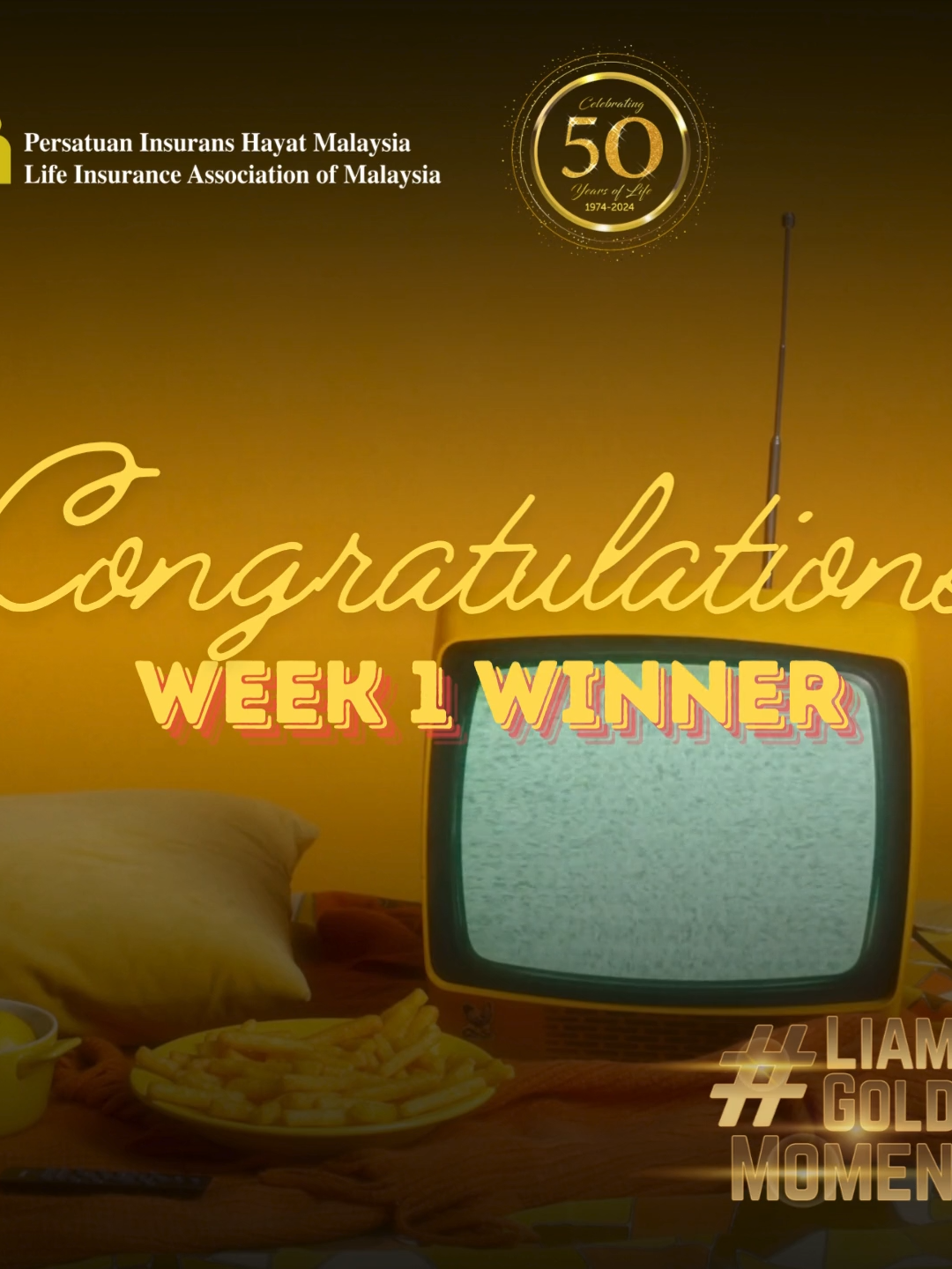 Congratulations to our first contest Winner! 🎉Your creativity and effort has truly shone through. Stay tuned for more exciting opportunities and chances to showcase your golden moments! 	 Visit our microsite for more information: https://50th.liam.org.my/liam-golden-moments/  Terms and conditions apply.  #LIAM #LIAM50th #LIAM50Years #Celebrating50Years #50YearsOfTrust #LIAMGoldenMoments #CelebrateWithLIAM #campaign #contest #WinBig #JoinTheFun #prizes #Happy50thBirthdayLIAM