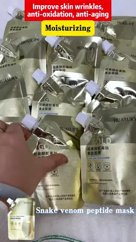 Over 30 years old with wrinkles must not miss it! Retinol Snake Venom Peptide Gold Mask improves rough skin, brightens, tightens, and fades wrinkles.💕 #mask #fypシ゚viral#skintok#skincareroutine #skincare #tiktokmademebuyit