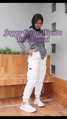 Celana Cargo Jogger Pants Wanita Jumbo Celana Cargo Twill Casual Putih #celanacargo #celanajogger #joggercargowanita #cargotwill #fypforyou #fypシ゚viral #fypchallenge #fypindonesiaシ #bestvideo 