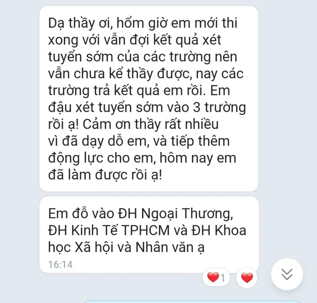 Học trò cũ vừa đậu 3 trường Đại học là báo tin cho thầy chia vui liền. Chúc mừng em. Thầy tin chắc sau này em sẽ thành đạt rực rỡ  #truyencamhung #donglucmoingay✨ #xh #thaygiaogiaunhatvietnam #truonghochanhphuc #truonghocgenz #truonghoc #