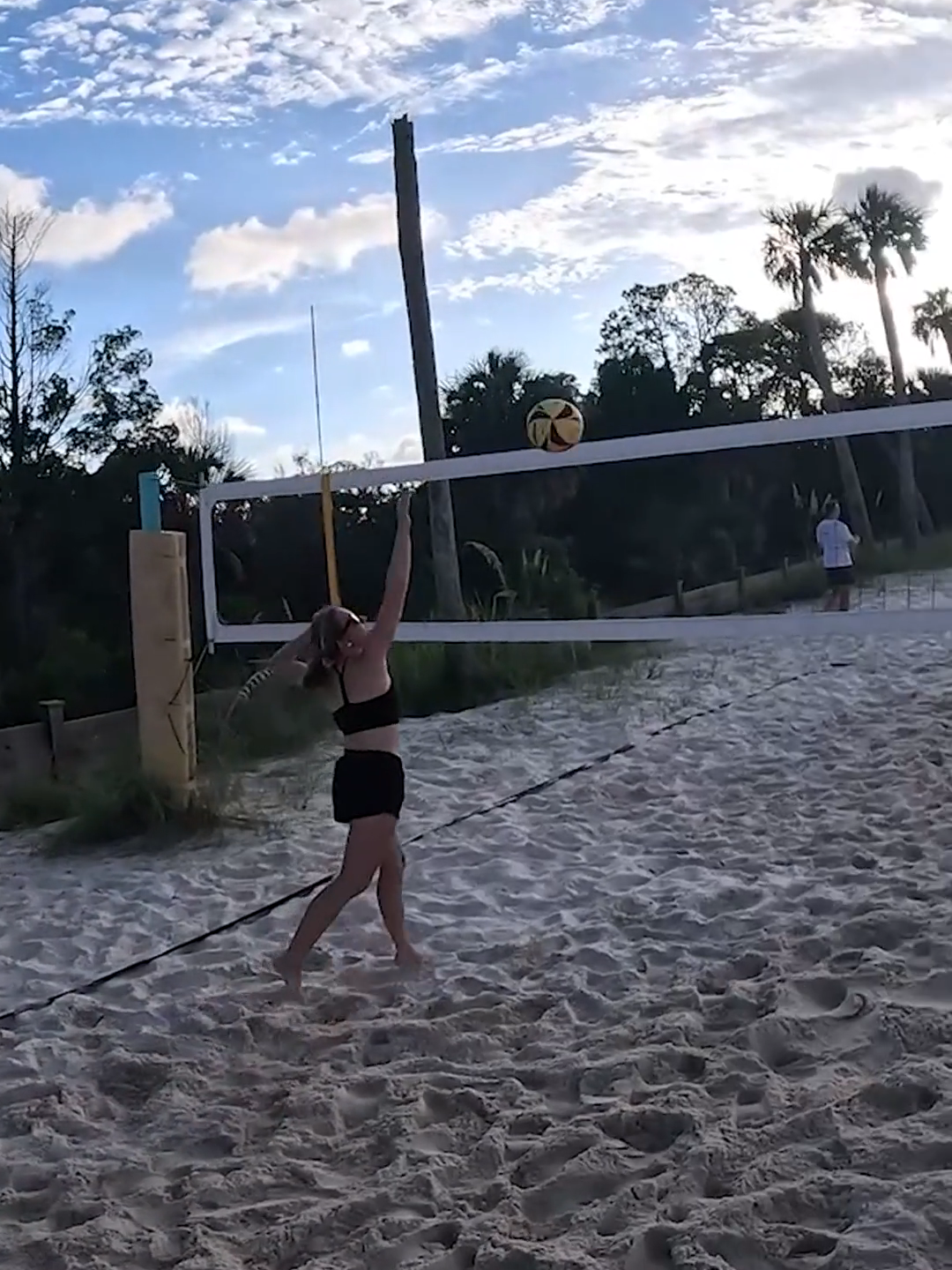 Perfect Hit Location! 🎯 #volleyball #volleyballgame #volleyballplayer #volleyballworld #haikyuu #gopro #beachvolleyball #sandvolleyball #beachvibes #brodesvolleyball #vball