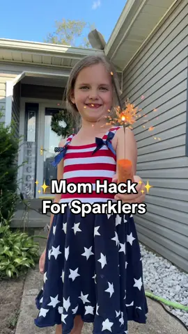 Send this hack to a mama! 😊 You can stick a sparkler in a carrot or Play-Doh to keep little hands safe! Plus it makes it easy for them to hold! #MomsofTikTok #momhack #4thofjuly #activitiesforkids #viral 