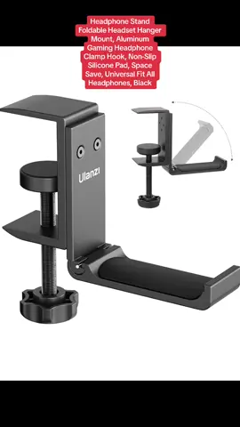 Headphone Stand Foldable Headset Hanger Mount, Aluminum PC Gaming Headphone Clamp Hook, Non-Slip Silicone Pad, Space Save, Universal Fit All Headphones, Black. 📍EM Plaza shop311 level 1 kampala road opp fidodido. ☎️0704121969
