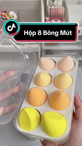Hộp 8 bông mút trang điểm #hop8bongmut #bongmut #masknoidiatrung1997 #tiktokshop 