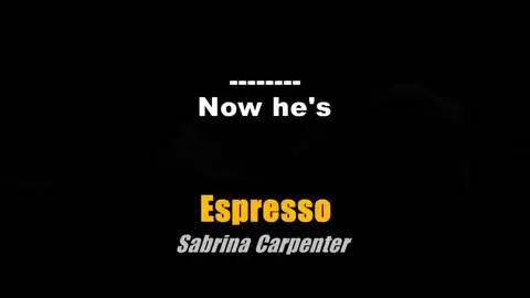 ESPRESSO BY SABRINA CARPENTER KARAOKE  #ESPRESSOKARAOKE I'M WORKING LATE CAUSE I'M A SINGER...