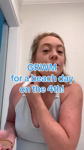 Everything would of been better with a tan ❤️ HAPPY 4th! #july4th #grwm #beachday #makeuptutorial  #30a #over30 #OOTD #swimsuitcheck 