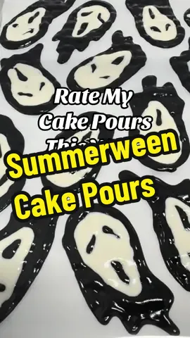 SUMMERWEEN cakes this week 🖤 Last batch of spooky cakes before fall! Do you agree with my ratings?  #summerween #ghostface #spooky #scary #cake #cakedecorating #cakesandwich #halloween #michaelmyers #phantomoftheopera #chucky #lisafrank #summerween 