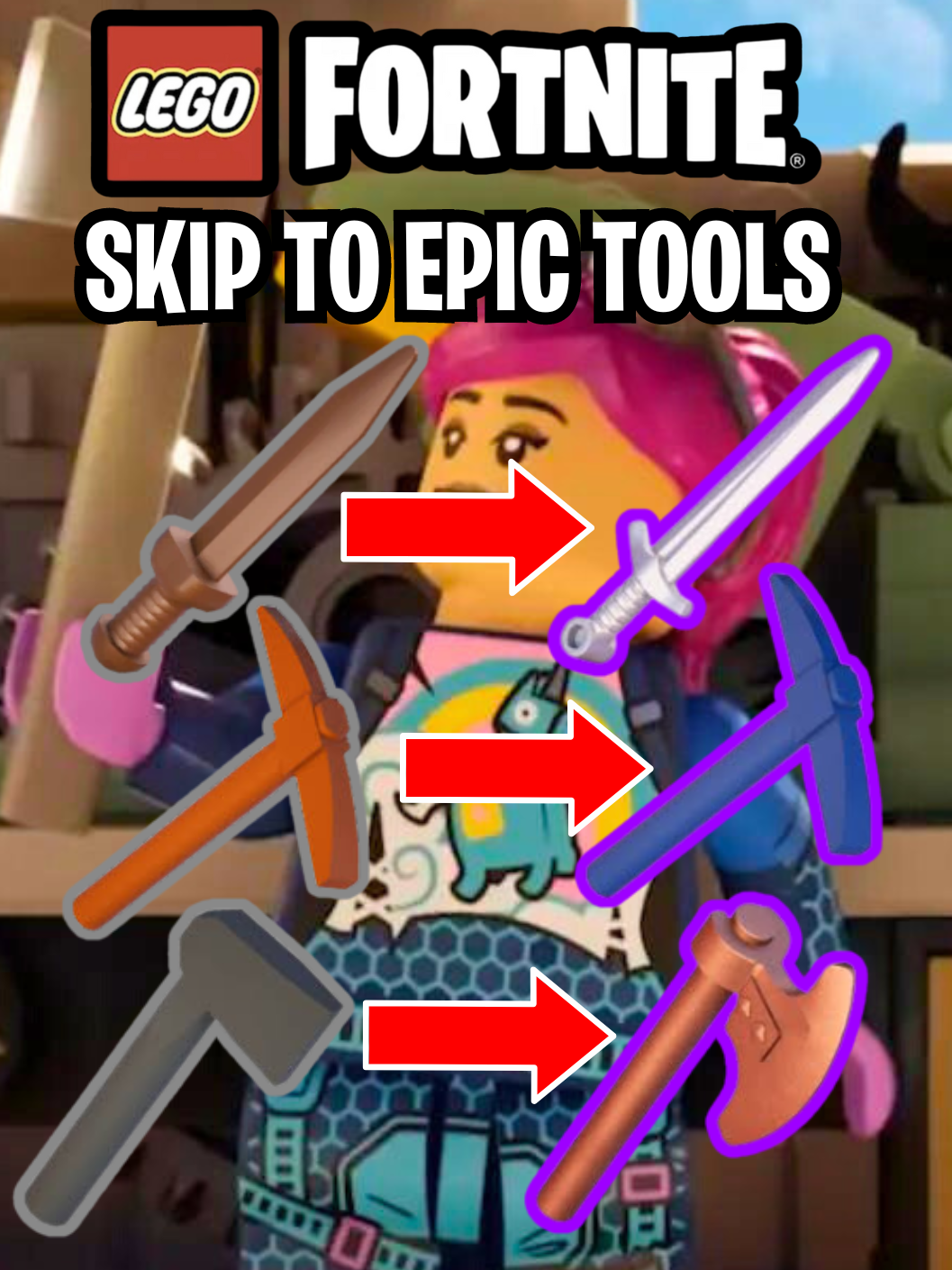 How to Get EPIC(Purple) Tools FAST in LEGO Fortnite! with the crafting bench no longer neeeding to be upgraded we can now skip to epic tools much faster! #legofortnite #legofortnitetips #legofortniteclips #legofortnitetutorial