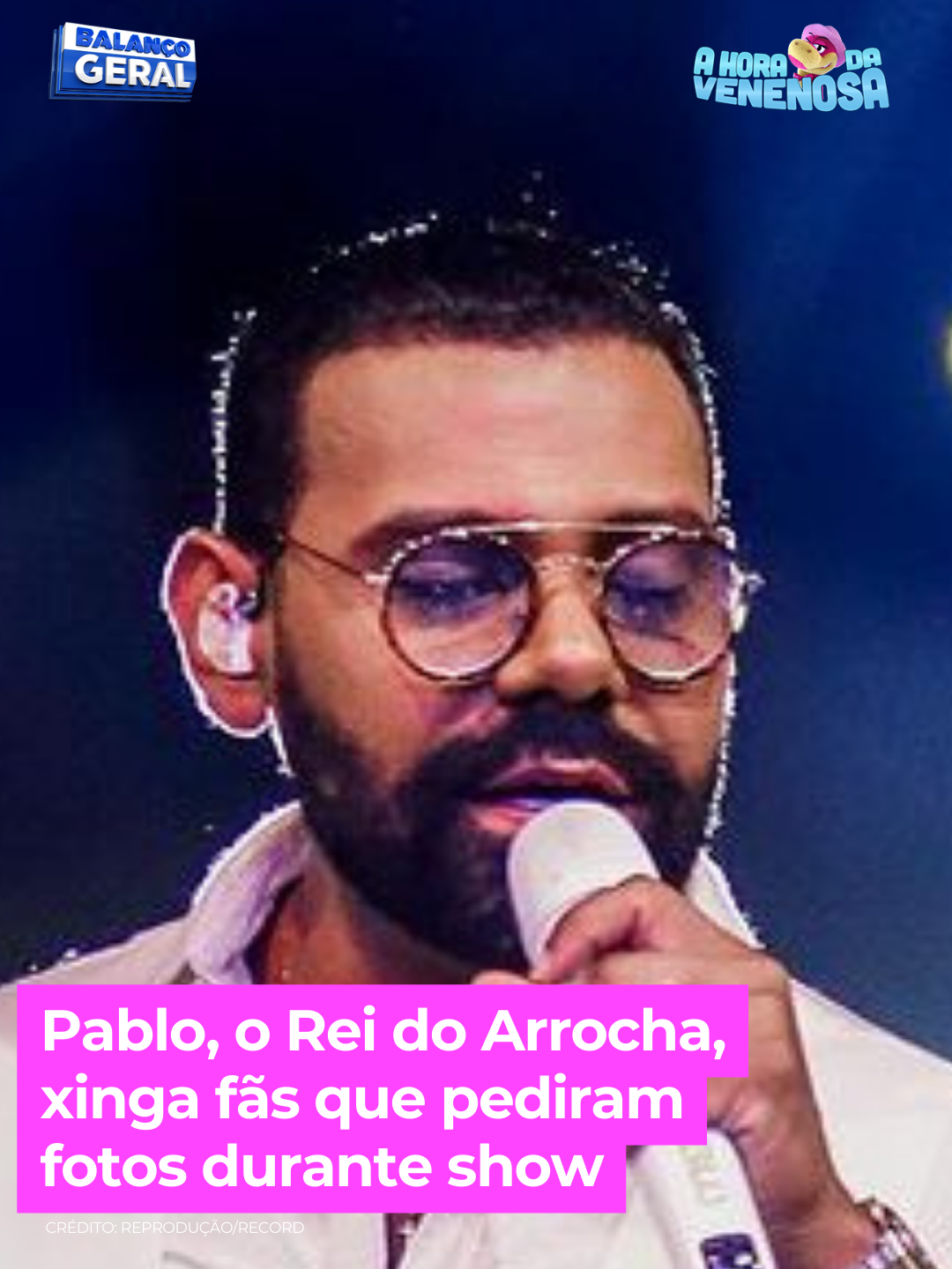 Pegou mal! Pablo, o Rei do Arrocha, fez um show em Macajuba, na Bahia, e os fãs não saíram muito felizes. O cantor parou a apresentação para dar uma bronca em quem pegava o celular para pedir fotos com ele e gravar o show. Pablo chegou a chamar os fãs de 