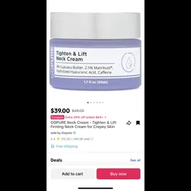 #CapCut #flashsale Dont be tricked by the dupes out there! Only buy the real @Gopure #neckcream. Im on my 2nd jar and ill never be with out it. This product is the best…truly all their products are amazing. If you can only start with one, try this neck cream. #dealsforyoudays #tiktokshop #tiktokshopdealsforyoudays #tiktokshopping #ad #flashsale #happy4thofjuly 
