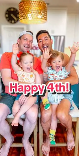 ‘Cause, Baby You’re a Firework 🎆 Sending love, laughter and hope to all of you this 4th of July. ❤️🤍💙 #independenceday #4thofjuly #unitedwestand #familymatters #equality #humanrights #lgbtqfamily #positiveparenting #dadsoftiktok #itsbryanandchris 
