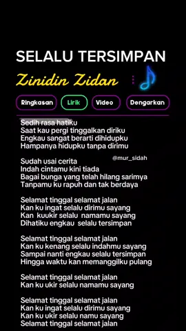 SELALU TERSIMPAN #Zinidin Zidan #Youtube Zidan official #Lirik lagu