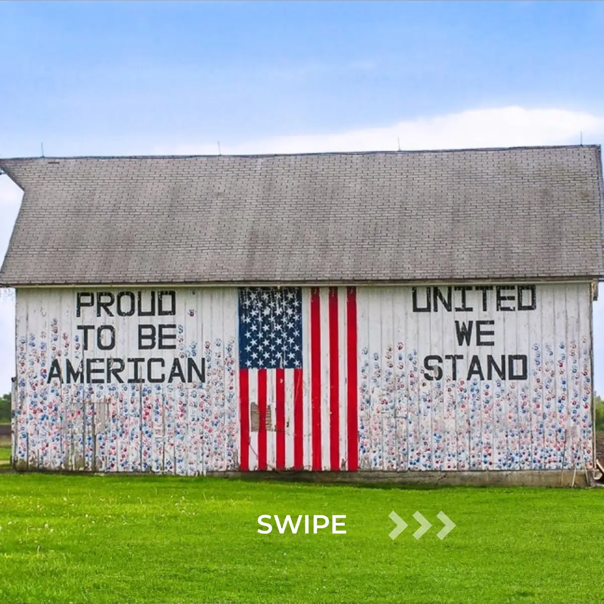 This old barn, That is weathered & worn. Has been given new life, From the American Flag it does adorn. The message boldly painted, On the side for all to see. Is a powerful reminder, Of what it takes to be free. There is a direct correlation with peace, And respecting one another. As we honor our Independence, Let us not be remiss. We have a responsibility to future generations, That they may be at least as equally blessed. United We Stand, Divided We Fall. The direction We choose, Is up to us All. “Proud To Be American”, We boldly proclaim. If You’re a fellow American, We encourage You to do the same. Wishing You & Your Family A Blessed Independence Day. LANDIO LAND IS OPPORTUNITY #land #landio #hellolandio #landforsale #farm #ranch #farmlife #ranchlife #farming #ranching #farminglife #ranchinglife #farms #ranches 