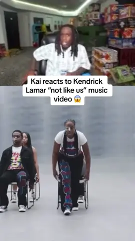 Kai reacts to Kendrick Lamar “not like us” music video 😱  #kaicenat #kendricklamar #drake #fyp #viral 