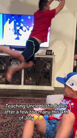 I think he missed his calling? What ya’ll think? #ballet #afewtoomany #party #4thofjuly #happyfourth #kidsoftiktok #dance #america #fun #Summer #fyp #getit #dancelife #funny #humor #beer 
