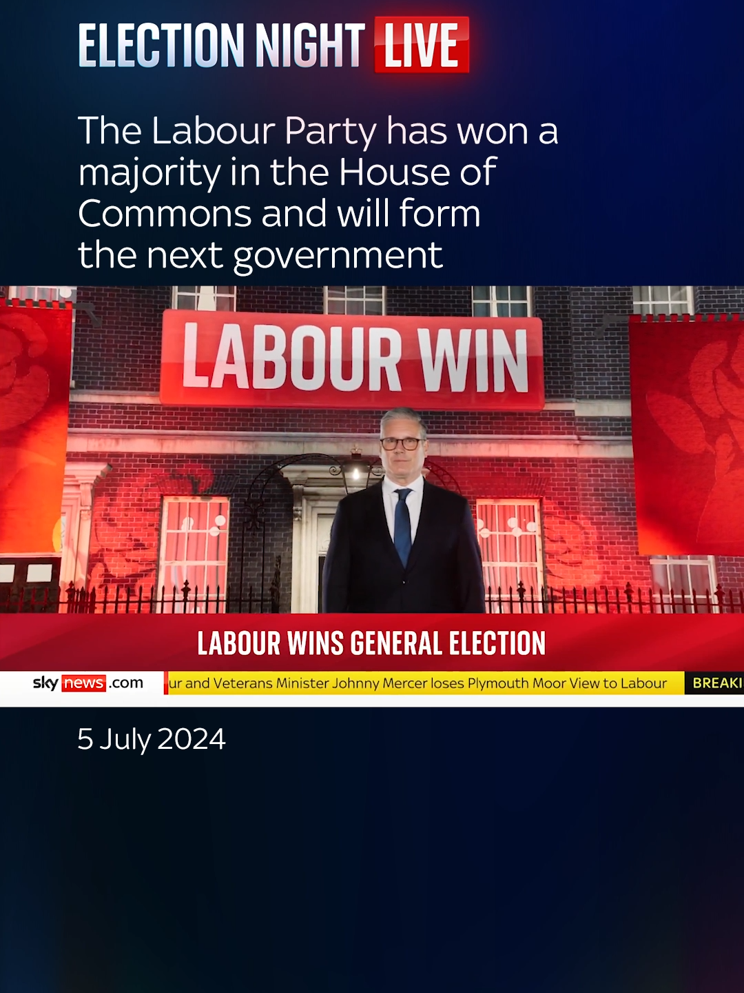 The #Labour Party has won a majority in the House of Commons and will form the next government. Sir #KeirStarmer has won the magic number of 326 seats and will become the country's next prime minister. #politics #GeneralElection #election #GeneralElection2024