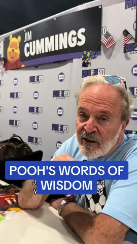 Oh bother, you've got a point there Pooh  #JimCummings #FanExpoDenver #WinnieThePooh #VoiceActor @jimjcummings