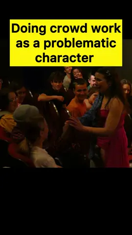 I said some regrettable things when i was method acting as this white lady from the 90s that does not reflect my personal POV #methodacting #crowdwork #livecomedy #clown #audienceinteraction #improvisation #90skid 
