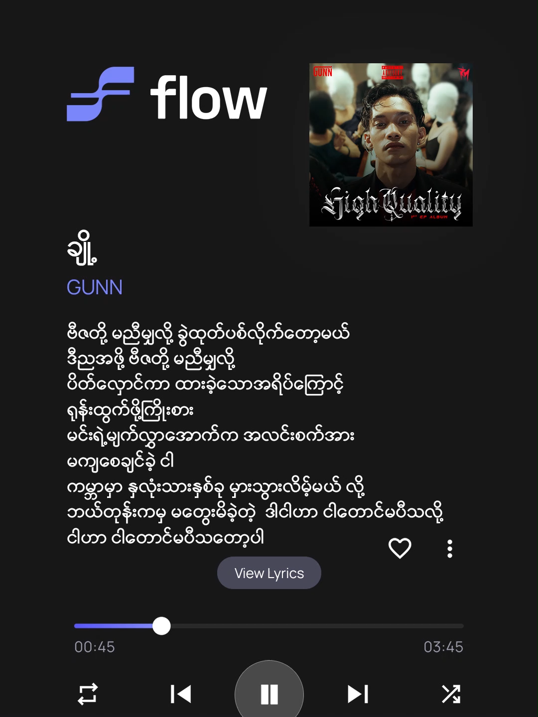 ဗီဇတို့ မညီမျှလို့ ခွဲထုတ်ပစ်လိုက်တော့မယ် ဒီညအဖို့ 🖇🖤  #GUNN #Choz #Flow #Music #App #FlowMusicMM #StreamWithFlow #foryoupage #foryou #fyp #fypシ #Myanmar #Trending