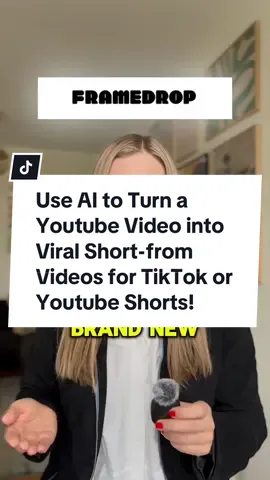 This AI will automatically find the best clips in a youtube video and turn them into short videos ready to post on youtube as youtube shorts or as TikTok videos! It has a free chrome extension and it is called Framedrop AI ! #framedropai @Framedrop.ai #youtubeshorts #tiktokvideos #youtubeautomation #aivideotool #ai #goviral 