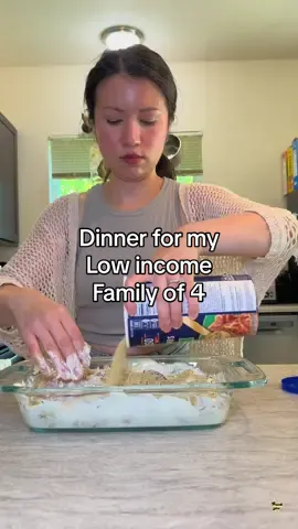Just like my mom made growing up #fyp #fypツ #foryoupage #fypage #momoftiktok #asmr #family #lowincome #kitchen #dinner #cheapdinner #breadedchicken 