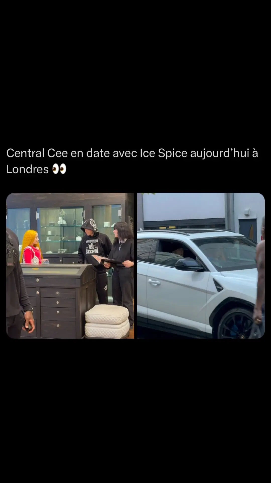 🚨Central Cee en date avec Ice Spice à Londres #pourtoi #Love #centralcee #ayanakamura #icespice #fyp #fly #viral #trend #couple #tendance #amour #tendance 