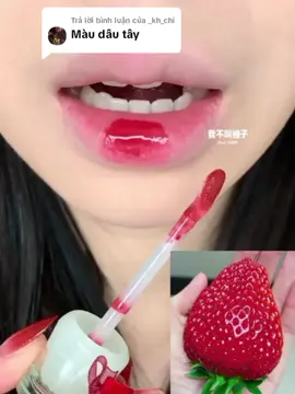 Trả lời @_kh_chi Màu son màu dâu tây của b đây🍓🍓Son tint Meiking Jelly Lip Gloss màu 01 nhé🍓 Son trong link bai ô ✨ #crexiaohongshu #sonmoi #lipstick #swatchson #swatches #testson #fyp #xuhuong #trending 