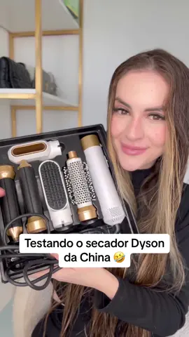 Testei a escova secadora 5 em 1, que era para ser parecida com o secador Dyson. E ai, vocês acham que valeu a pena? . #dyson #dysonairwrap #escovasecadora #escova5em1 #shopee #secador #review 