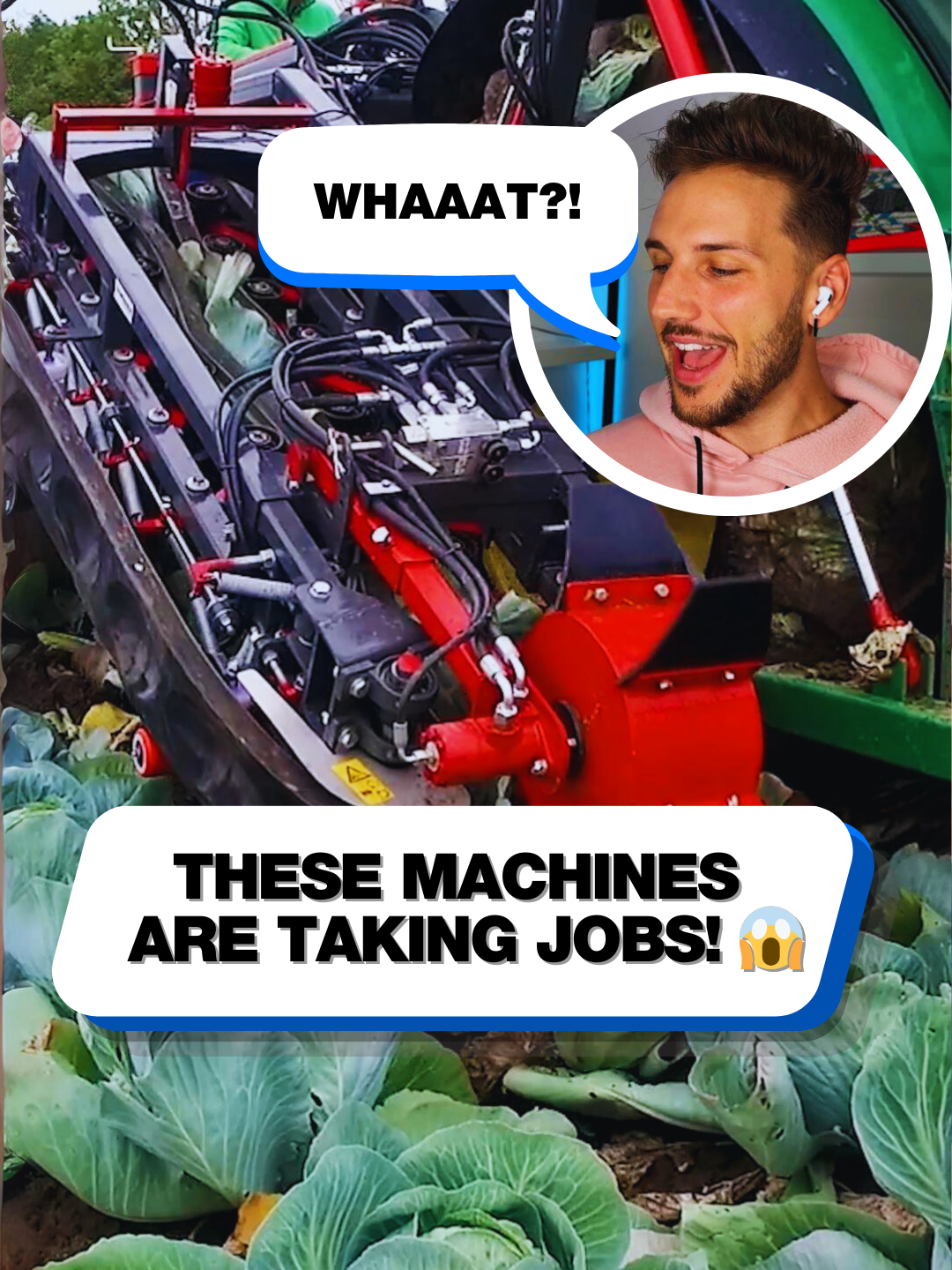 These machines are taking people's jobs!! 😱 #farming #machines #stealingjobs #AI #future #techtok #farmingmachines #farmingmachinery #reaction #supercarblondie #cabbage #oranges