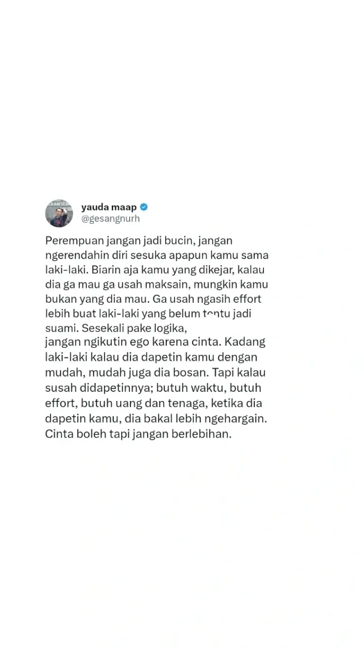 bucin boleh asal jgn bego #relatable #marah #Love #Relationship #trauma #trustissues #broken #brokenheart #patah #patahhati #mental #MentalHealth  #love #relationship #girls #woman #co #boy #manja #lyodra #lyodraginting #takselalumemiliki #takselalumemilikilyodra #wish #wishlist #dream #impian #pasangan #jodoh #relationship #love #selflove  #womanpower #woman #mood #overthinking #problem #girls #girlssupportgirls #pernikahan #pernikahanidaman #dream #wish #wishlist #jodoh #girls #boy  #suami #suamiistri #halal #love #waktu #time  #relationship #relatable #married #sad #sadstory #sadvibes #sadsong #sadvibes🥀 #quotes #quotestory #galau #galaubrutal #x #katakata #lyodra #lyodraginting #takselalumemiliki #takselalumemilikilyodra #single #music #musically #romance #spedup #spedupsounds #song #musik #galau #impian 