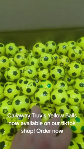 Callaway Truvis Yellow golf balls now available in our Tiktok shop! 