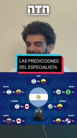 Predicción del Productor de NTN para lo que resta de la Copa America 2024 🇦🇷 Argentina Campeon! 🇦🇷 le va a ganar la final a Colombia. #copaamerica2024 #cuartos #semis #final #argentina.#campeon #usa2024 #ntn 