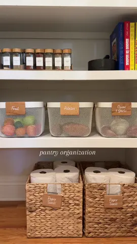 These mesh baskets are one of those cute amazon finds that I actually get use out of🤍 I have had them for years and they are perfect for storing fruits, veggies, potatoes, and onions in my party. I use container store wooden labels and vinyl stickers from Etsy to label mine and make them even cuter! Plus they are easy to clean!! 🔗 on my LTK, storefront, and site! Amazon kitchen, amazon home, ltk home, amazon finds, amazon kitchen finds, amazon budget friendly, amazon organization, organization hacks, organization inspiration, pantry ideas #pantryorganization #pantryinspiration 