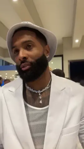 #OBJ shows off his exclusive watch only 5 people have at #MichaelRubin’s all white party 