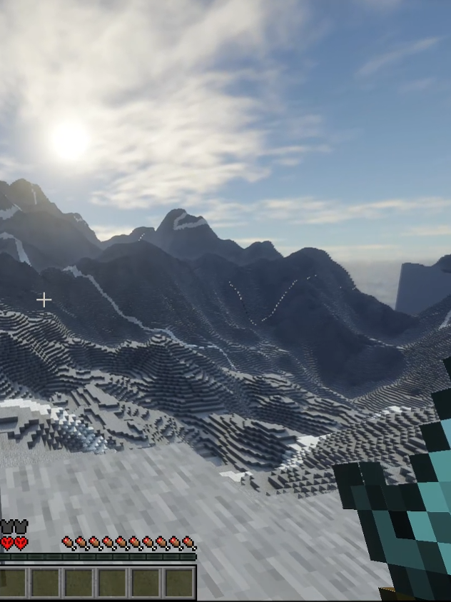 Minecraft - Distant Horizons #minecraf #mine #distanthorizon #minecraftshaders #shaders #shadersminecraft #epicminecraft #epic #realisticminecraft #realistic #mods #modsminecraft #foryou #montañasnevadas #montaña #minecraftepicmoments #rtx3050