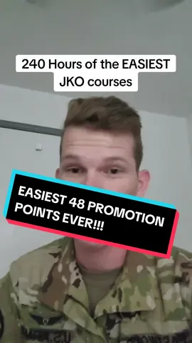 These have to be the EASIEST JKO courses I've ever done!!! #army #miltok #military #RentaSergeant #jko #promotionpoints 