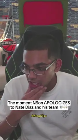 The moment N3on APOLOGIZES to Nate Diaz and his team 💀👀 #n3on #n3onclips #viral #fyp #natediaz