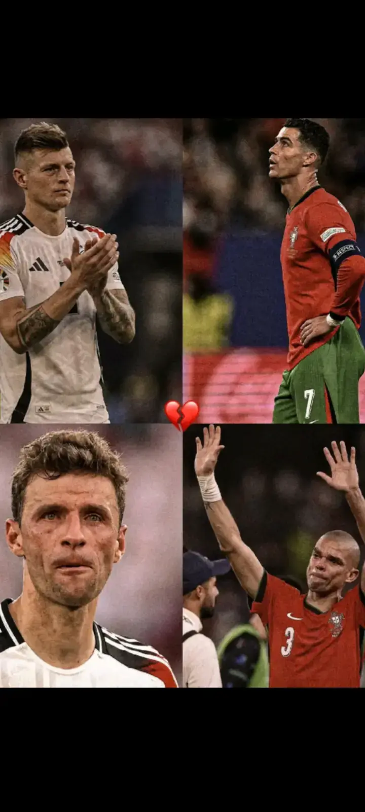 #germany #portugal #tonikross #ronaldo #muller #pepe #EURO2024 #sadmoments #out #🥲💔🥀 #pensiun #4legenda #keepstrong 