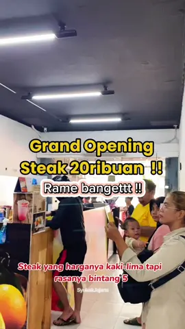 STEAK 20RIBUAN BARU BUKA TAPI RAME BANGET !!  Nah warga buaran duren sawit ga usah jauh jauh lgi nih mau cobain @mpo_judes  Steak 20ribuan tapi rasanyaaa mewah loh !!   Kalian harus cobain dehhh  Yuk mampir  📍Steak Mpok Judes Buaran  Jl. Buaran Raya No.34 2, RT.6/RW.13, Klender, Kec. Duren Sawit, Kota Jakarta Timur, Daerah Khusus Ibukota Jakarta 13440, Indonesia  #steakmpokjudes #steakmurah #steakmurahdurensawit #steakmurahmeriah #steakenak #steakviral #syukakjajans #fyp #kulinerjakarta #fypシ #fyp 