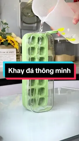 Khay làm đá thông minh có nắp đậy, hộp làm đá viên ecoco #khaylamda #khaydathongminh #khaydaecoco #khaylamdaconapday #xuhuong