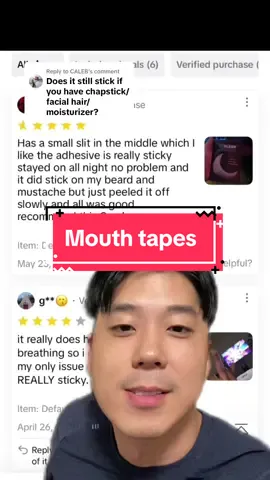 Replying to @CALEB i’ve never had an issue with this mouth tape falling off unlike some of the other brands ive used in the past #jawline #doublechin #mouthtape #bettersleep #facialtreatment #tiktokmademedoit 