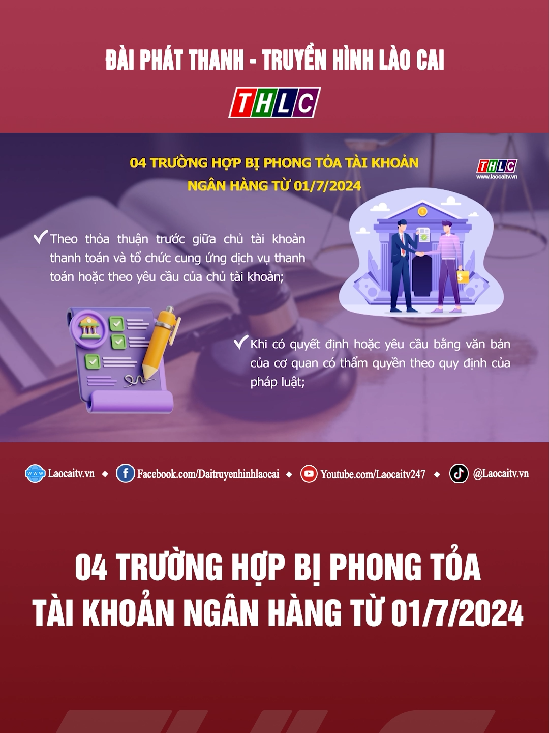 04 trường hợp bị phong tỏa tài khoản ngân hàng từ 01/7/2024 #laocaitv #thlc #viral #fyb